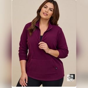 Torrid Happy Camper Super Soft Performance Micro Fleece Active Pullover